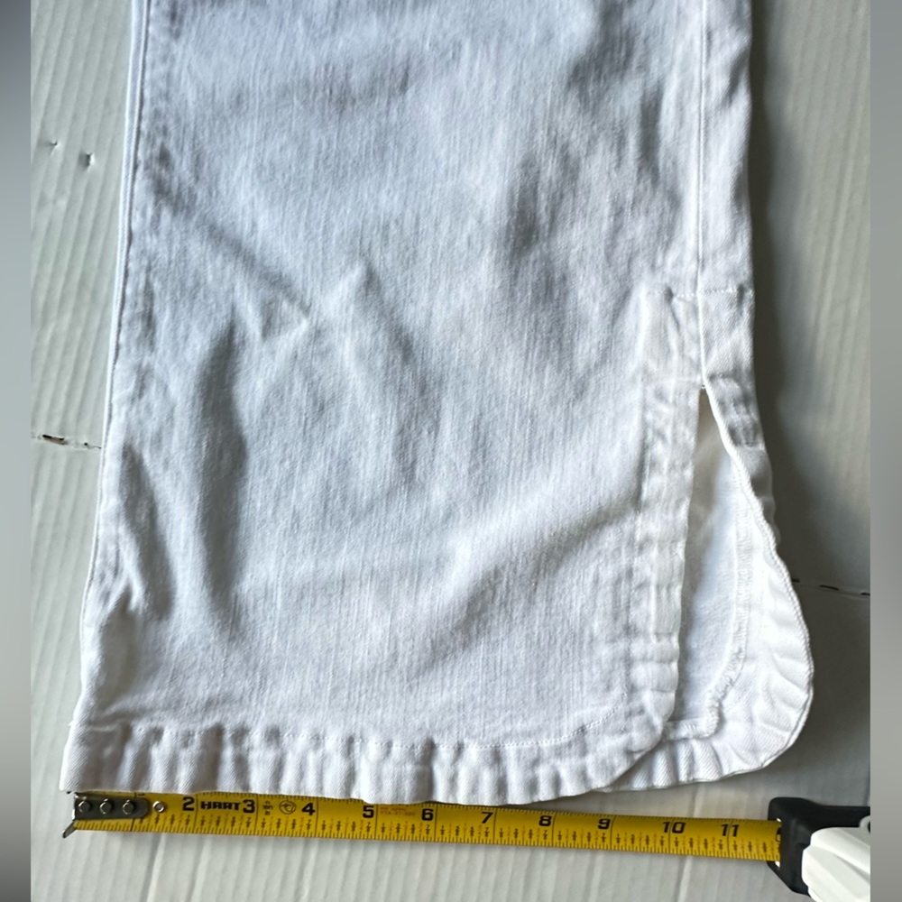 FRAME‎ Women’s Jeans Wide Leg Le Vintage Crop High Rise White size 31 - Picture 9 of 10